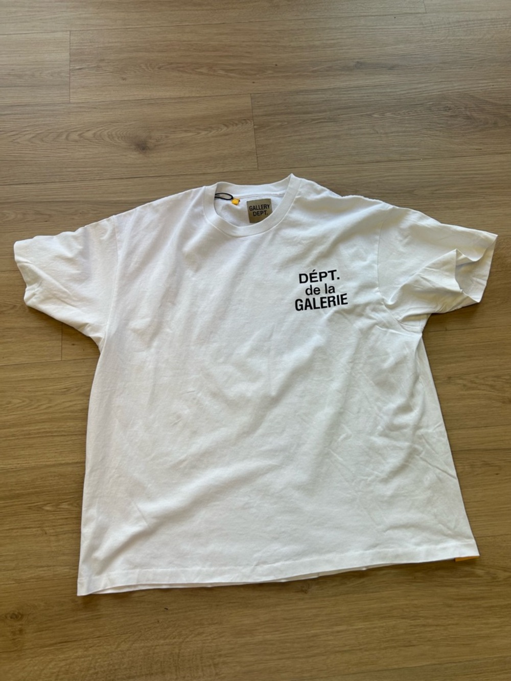 Gallery Dept White Short-Sleeve T-Shirt with Chest Text